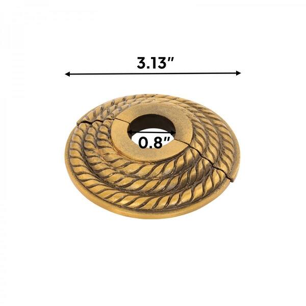 Gold Finish Radiator Flange Triple Roped 1/2" (IPS) pipe flange 7/8